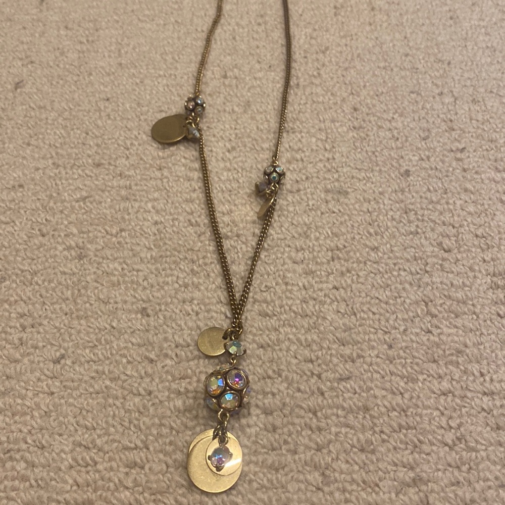J. Crew necklace with rhinestone detail